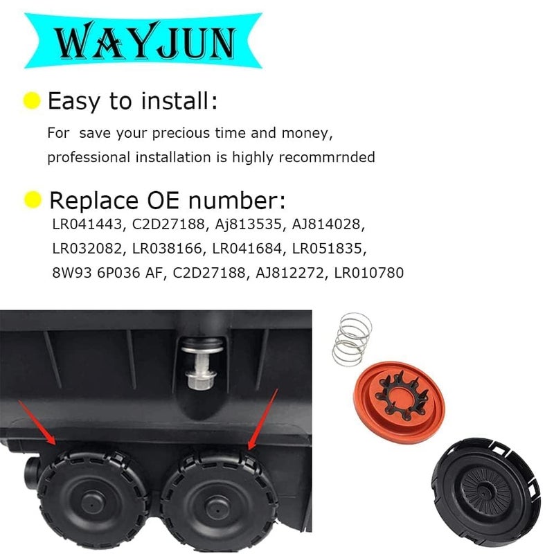 WayJun PCV Vavle Cover with Membrane kit (1 Pcs) Compatible with LR4 Range Rover & Sport Jaguar XF XJ XK 3.0L 5.0L LR041443 - Image 5